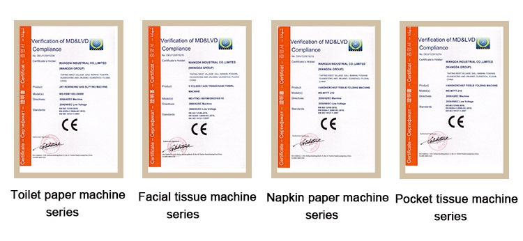 CE certification of Toilet Paper Machine
